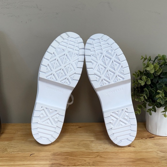 Converse Women's White Platform Sneakers size 10 new no box - Picture 6 of 6
